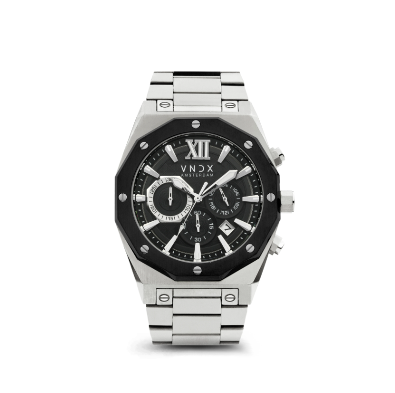 VNDX | Wise man Staal Zilver Zwart